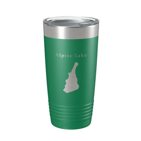 

Alpine Lake Hull s Map Tumbler Travel Mug Insulated Laser Engraved Coffee Cup West Virginia 20 oz Green