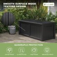 Patiowell Heavy Duty 125 Gallon Deck Box Wood Look Outdoor Resin