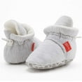 thumbnail image 3 of Unisex Newborn Baby Cotton Booties Non-Slip Sole for Toddler Boys Girls Infant Winter Warm Fleece Cozy Socks Shoes, 3 of 6