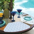 thumbnail image 3 of CounterArt "Blue Designs" Wedge Shaped Reversible Easy Care Flexible Plastic Placemat 4 Pack 17.75” by 11.25”, 3 of 8