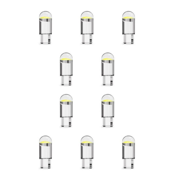 Scienceny 10 piezas de luces LED para coche de alto lumen, bombillas para salpicadero, lámparas universales, accesorios, piezas de repuesto, luz blanca de Type1 NO1 Scienceny CBP227805