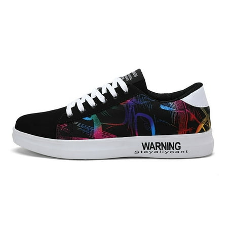

Women‘s Colorful Flat Sneakers Graffiti Style Lace Up Low Top Shoes Casual Sports Shoes