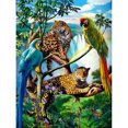 thumbnail image 1 of Diamond Painting (DE6166) Cuadros cuadrados DIY Art Kit 5D Leopard Parrot 50x70cm FLhrweasw Nuevo, 1 of 1