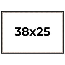 38x25 Frame Silver Real Wood Picture Frame Width 1.25 Inches | Interior Frame Depth 0.75 Inches |