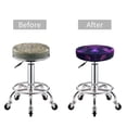 thumbnail image 3 of Purple Starry Sky Antelope Round Bar Stool Seat Covers, Elastic Round Chair Cover Stool Seat Slipcover Bar Stool Cushions Round Pad for 12-14 inch, 3 of 5