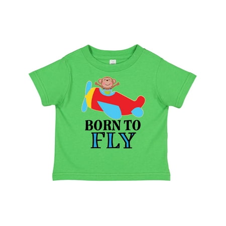 

Inktastic Boys Future Pilot Monkey Airplane Gift Toddler Boy Girl T-Shirt