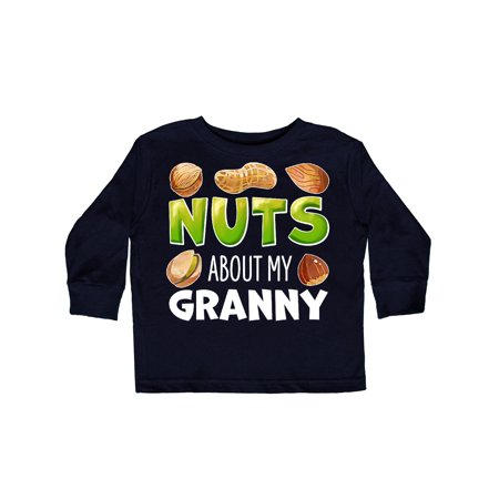 

Inktastic Nuts About My Granny Peanut Almond Pistachio Gift Toddler Boy or Toddler Girl Long Sleeve T-Shirt