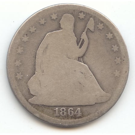 1864-S Seated Liberty Half Dollar, Good Enough