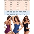 thumbnail image 7 of Women's Ruched One Piece Swimsuit Tummy Control Slimming Bathing Suit Retro Vintage Print Swimwear, 7 of 7