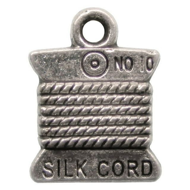 Silver Embellishments 30/Pkg-Silk Cord Spool, Pk 1, FabScraps