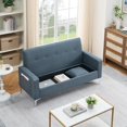 thumbnail image 4 of LUCKHAO  Modern Loveseat Sofa,Upholstered Sofa Couch with Underseat Storage,Comfy Storage 2-Seater Sofa Small Couches for Living Room, Apartment Small Space Office, 4 of 7