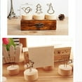 thumbnail image 2 of Card Clip Round Wood Base Metal Photo Holder Wedding Photo Holder Picture Table Number Memo Name Card Picture Picks Clip,House, 2 of 7