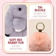 thumbnail image 3 of Bunny Lulu Keychain With , Handmade Soft Bunny Charms, Rabbit Pom Pom Key Chain, Bunny Soft Toy, Fluffy Bunny Keychain, Include 1 Bunny With ,2 Random Keychains, 3 of 6