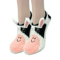 thumbnail image 3 of OoohGeez Women's Animal Slipper Socks, Fluffy Fuzzy Grippers Socks, Moo Moo, 3 of 5