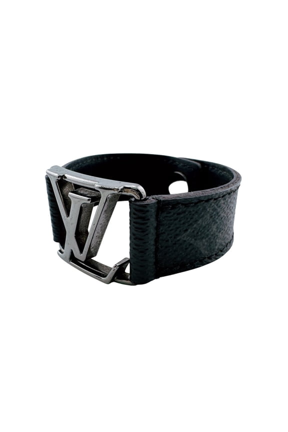 Pre-Owned LOUIS VUITTON M6295 Bracelet Hockenheim Bangle Monogram Eclipse Brown