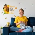 thumbnail image 4 of Colorful Sunflowers Wall Stickers Motivational Quotes Wall Decals with Butterfly Dragonfly Wall Decor Self-Adhesive Wall Art Removable PVC Decors for Nursery Bedroom Living Room, 4 of 9