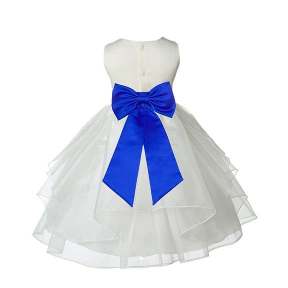 Ekidsbridal Ivory Horizon Shimmering Organza Flower Girl Dress Junior Beauty Pageant Mini Bridal Gown Ballroom Dance Recital 4613T 2