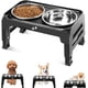 thumbnail image 1 of Lingtoolator Dog Bowls for Small Medium Dogs 3 Height Adjustable Raised Dog Bowl Stand with 2 Thick 6" Stainless Steel Dog Food Bowls Non-Slip Dog Feeder Adjusts to 2.75", 6", 7.5,Negro, 1 of 2