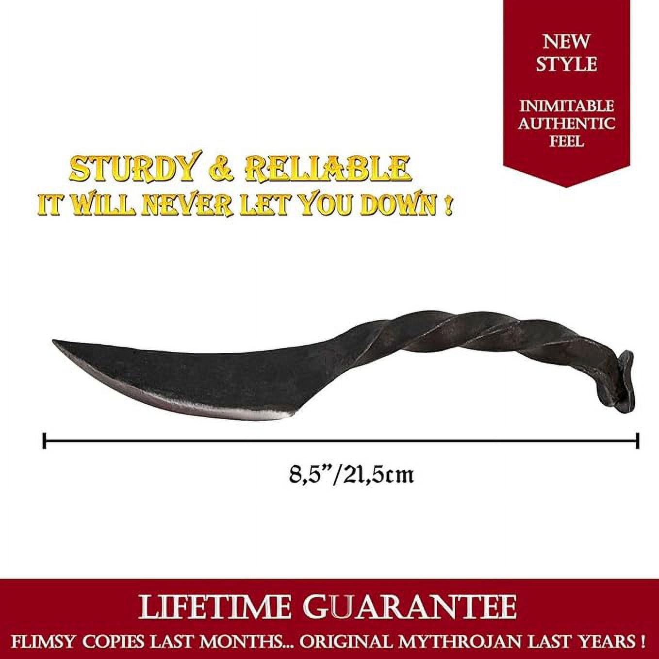Mythrojan Twisted Railroad Spike Knife Railroad Iron Hand Forged Rail Knife