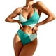 thumbnail image 2 of Mejor Belleza Mujer Traje de Baño de Moda Aumentar el tamaño 2 Piezas Tankini Tops de Bikini y Partes de Abajo Turquesa L, 2 of 7