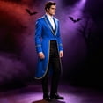 thumbnail image 4 of Men's Vintage Gothic Medieval Steampunk Long Tailcoat Jacket Victorian Frock Swallow Coat Uniform Blue XL, 4 of 6