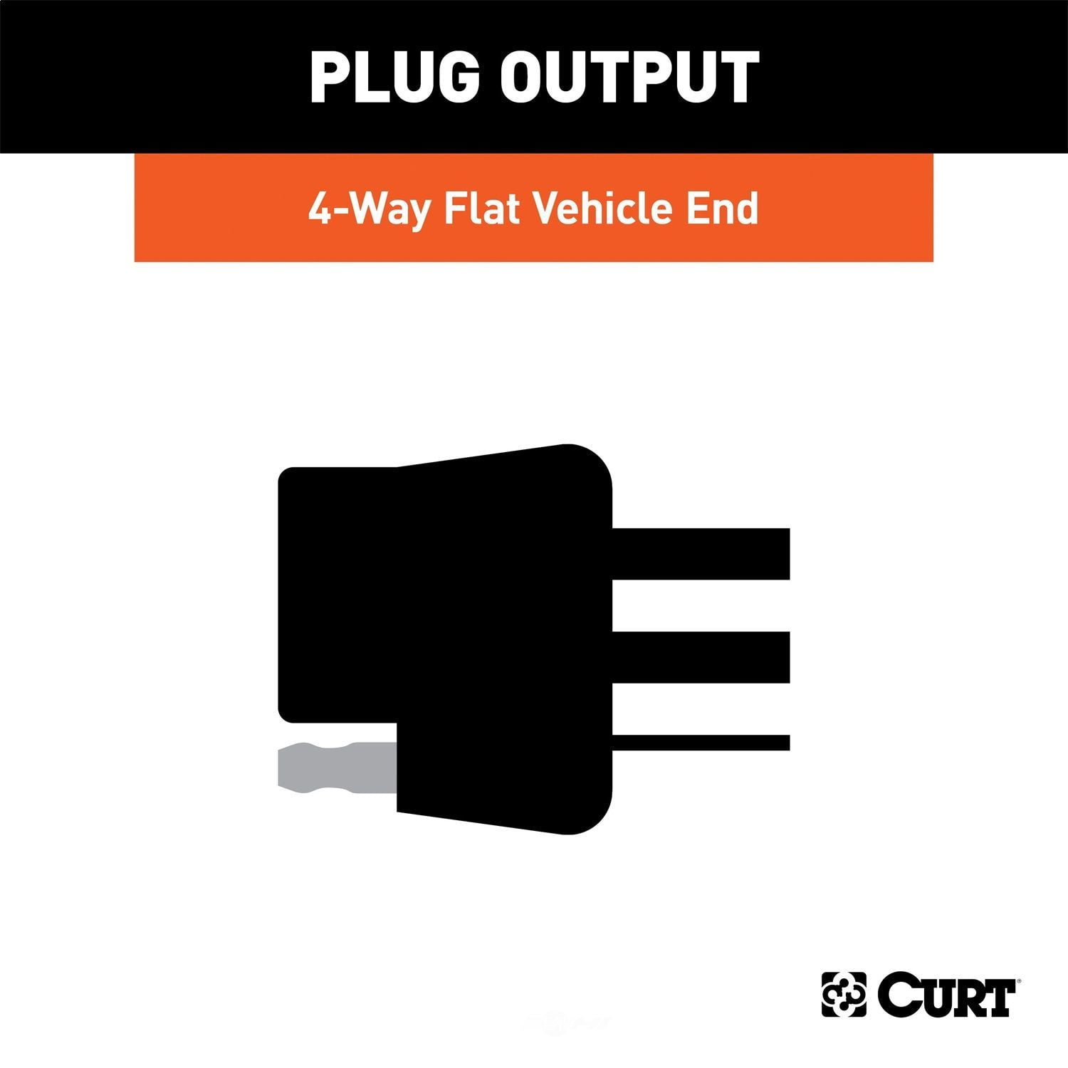 CURT 56453 Custom Wiring Harness; 4-Way Flat Output; Select Lincoln Aviator, Fits Select Lincoln