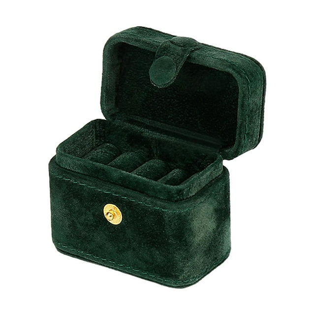 Mini joyero portátil con clip de metal, 5 ranuras, organizador de regalos, soporte de almacenamiento