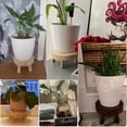 thumbnail image 3 of Flower Stand Garden Tool Display Plant Pot Riser Rack Wood Home Decor Wooden Indoor Height 6CM 1pcs Outdoor Holder, 3 of 4