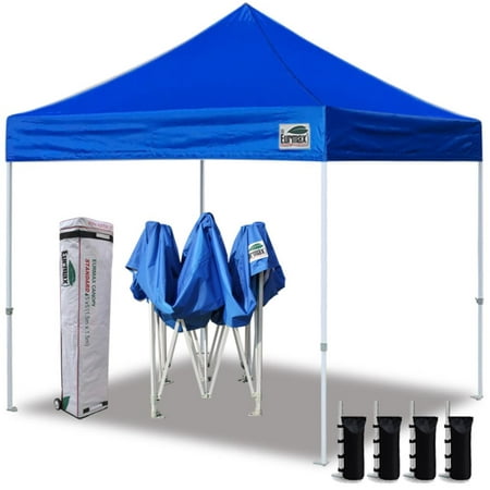 Eurmax Canopy 10' x 10' Blue Pop-up Canopy and 56lbs Instant Outdoor Canopy