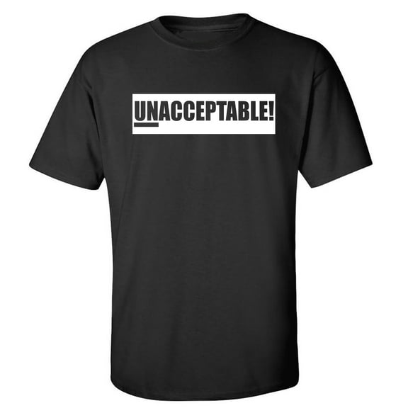 UNACCEPTABLE (white) Adult Short Sleeve T-shirt
