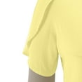 thumbnail image 6 of YUGYXL Cotton Linen Tshirts for Women Casual Short Sleeve Lapel Blouses Tops Summer Dressy Button Down Shirts Yellow XL, 6 of 8
