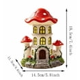 thumbnail image 3 of Fairy Tale Castle Resin Ornament Miniature House Decor Dreamy Cottage Figurine Desk Windowsill Shelf Terrarium Fairy Garden Home Decor Gift for Home Office Living Room Shelf Mantel Cottagecore Decor, 3 of 5