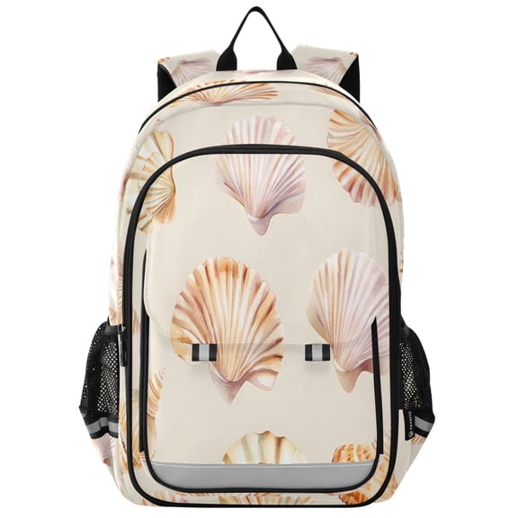 FORMRS School Backpack 17" Student Travel Bag with Laptop Compartment, Pink Seashell