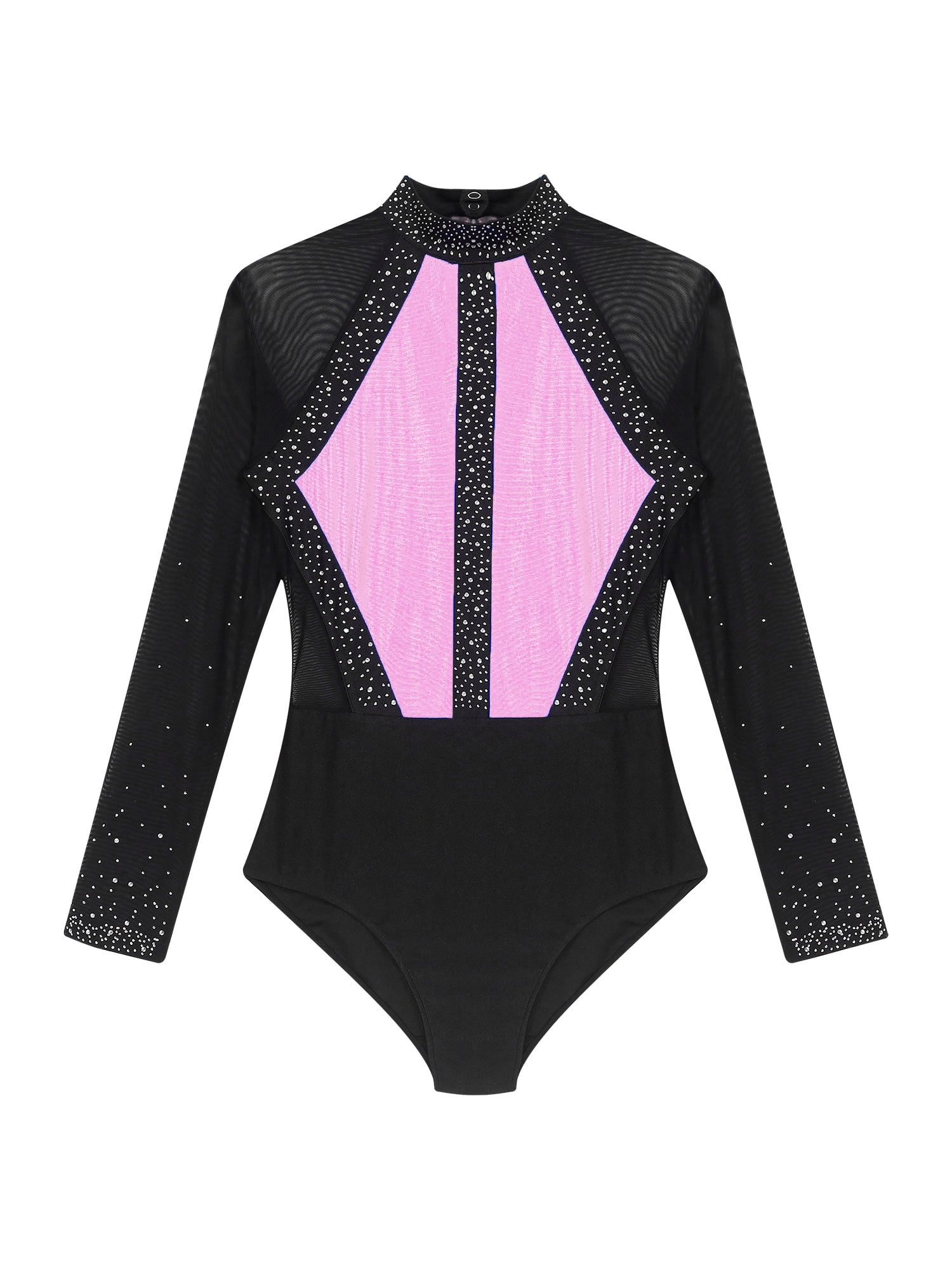 Robe De Danse Fille Avec Strass - Justaucorps Gymnastique, Patinage, Ballet, 5 à 16 Ans - 4