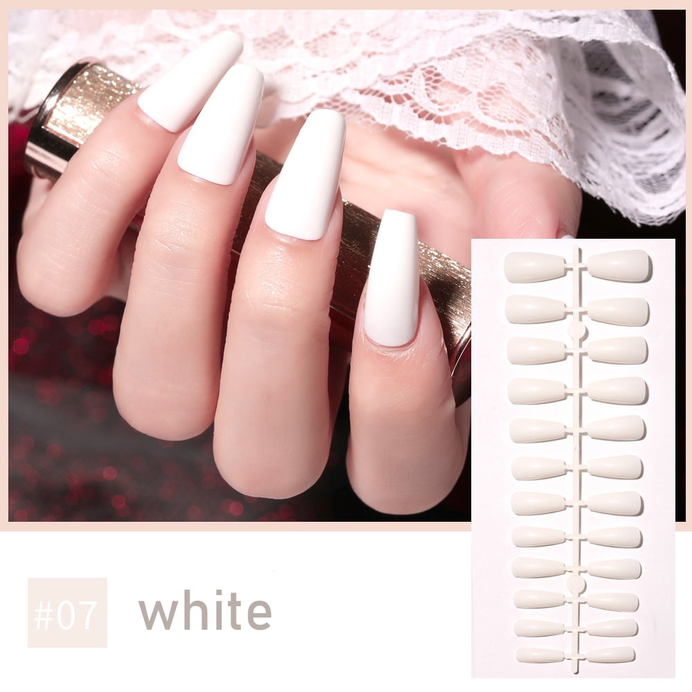 Solid Color French Artificial Nails Fake Nails Elegant Style Matte Nail Art Solid Color French Artificial Nails Fake Nails Elegant Style Matte Nail Art