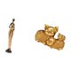 thumbnail image 5 of Estatuas de mujeres africanas, figuras de resina para escritorio. Adorno decorativo creativo para mesa, ideal para regalar o decorar el hogar., 5 of 8