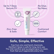 Denttach Seven Thermoplastic Denture Adhesive Cushion Reliner, Zinc-Free, 7-Day Hold, Comfortable Fit, 0.71 oz
