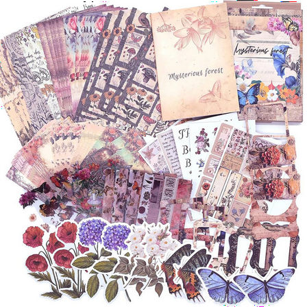 New Arrivals Scrapbook Supplies, (361Pcs) Vintage Aesthetic Kit