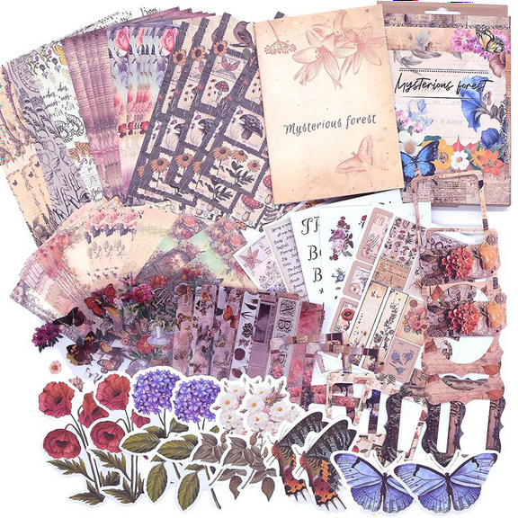 New Arrivals Scrapbook Supplies, (361Pcs) Vintage Aesthetic Kit