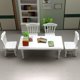 thumbnail image 4 of Silla De Mesa Para Casa De Muñecas, Modelo De Muebles De Madera 1/12, Suministros De Paisaje Para El Hogar, 5 Uds., 4 of 8