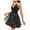 black, variant on Trixxi Womens Glitter Petals Fit & Flare Dress, Black, Juniors, 15