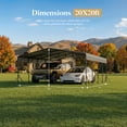 thumbnail image 3 of FOROUTIA 20x20-foot Heavy-Duty Steel Carport, 3 of 6