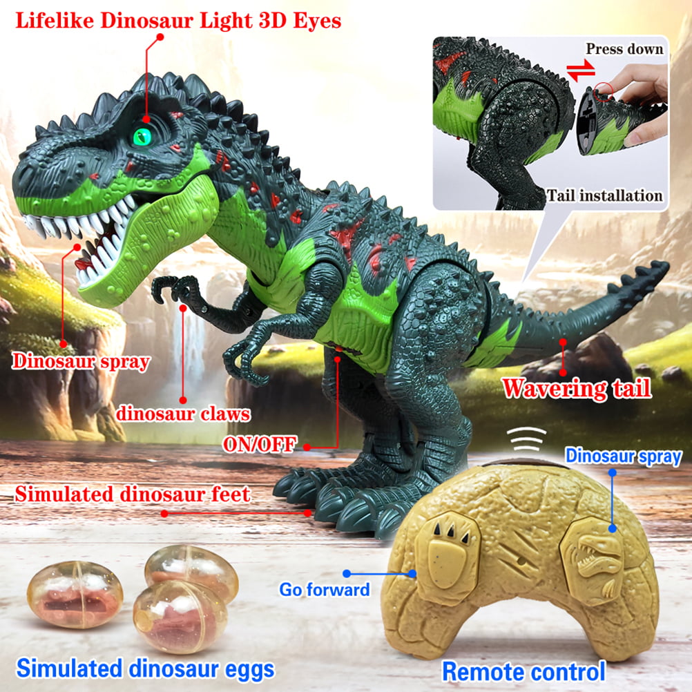 Details about   RC Dinosaur Animal Toy with Remote Control Sounds Toys Laying Eggs Spray Toys 