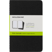 Moleskine Cahier Journals (Set of 3), Pocket (3.5" x 5.5"), Plain, Black