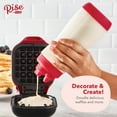 thumbnail image 3 of Rise By Dash Mini Batter Bottle for Precise Waffle Making, Pancake Art, 2 Cups - Red, 3 of 7