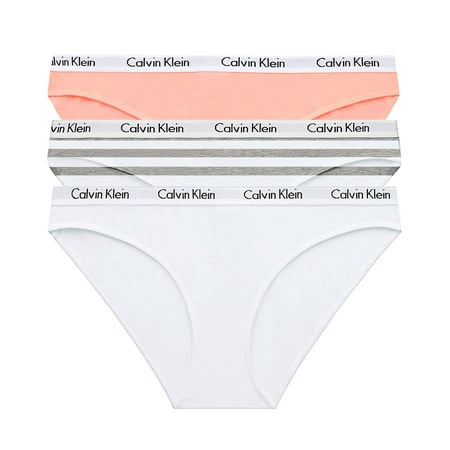 Calvin Klein Carousel 3-Pack Bikini Mellow Orange/White/Rainer Stripe/Grey  Heather XL (Women's 16) | Walmart Canada