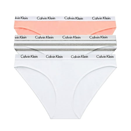 Calvin Klein Carousel 3-Pack Bikini Mellow Orange/White/Rainer Stripe/Grey Heather XL (Women's 16) | Walmart Canada Calvin Klein Carousel 3-Pack Bikini Mellow Orange/White/Rainer Stripe/Grey Heather XL (Women's 16) | Walmart Canada