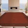 thumbnail image 2 of Design&I 3'x5' Washable Area Rug Rich Terracotta Geometric Elegance Intricate with Classic Borders for Home Office, Hallway, Low Profile & Durable Daily Traffic Ready, 2 of 7