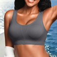 thumbnail image 2 of iHPH7 Sports Bras High Support Wirefree Padded Breathable Full Coverage Workout Yoga Gym Activewear Comfy Everyday Athletic Apparel Gray One Size, 2 of 4