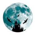 thumbnail image 2 of Calcomanía autoadhesiva de Halloween, calcomanía fluorescente, ventana, pared, luna luminosa, decoración de fiesta, cuervo, parca, calabaza Kits de decoración para fiestas Castillo de la luna Inteprter HA007272-07, 2 of 6